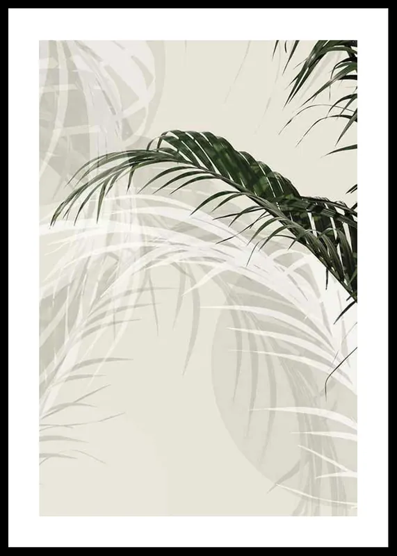 Letzte Chance Abstract Palm Leaves No1 Poster