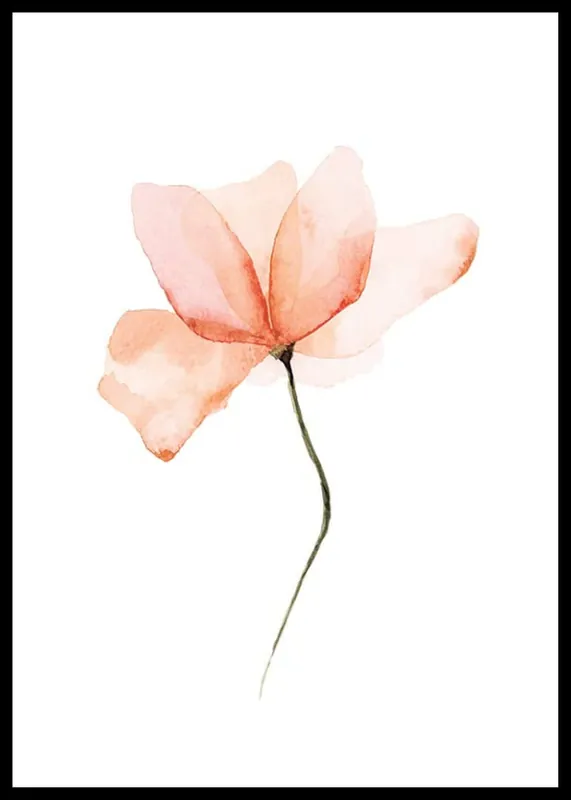 Preiswert Watercolor Flower Poster