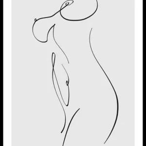Curved Lines No2 Poster Schnäppchen