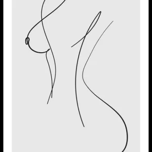 Neu Curved Lines No1 Poster