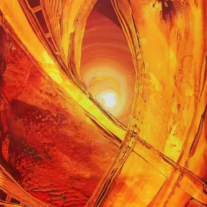 Preiswert Unikat: "Fusion V", Originalgemälde, J. Fernandez, Acrylbilder