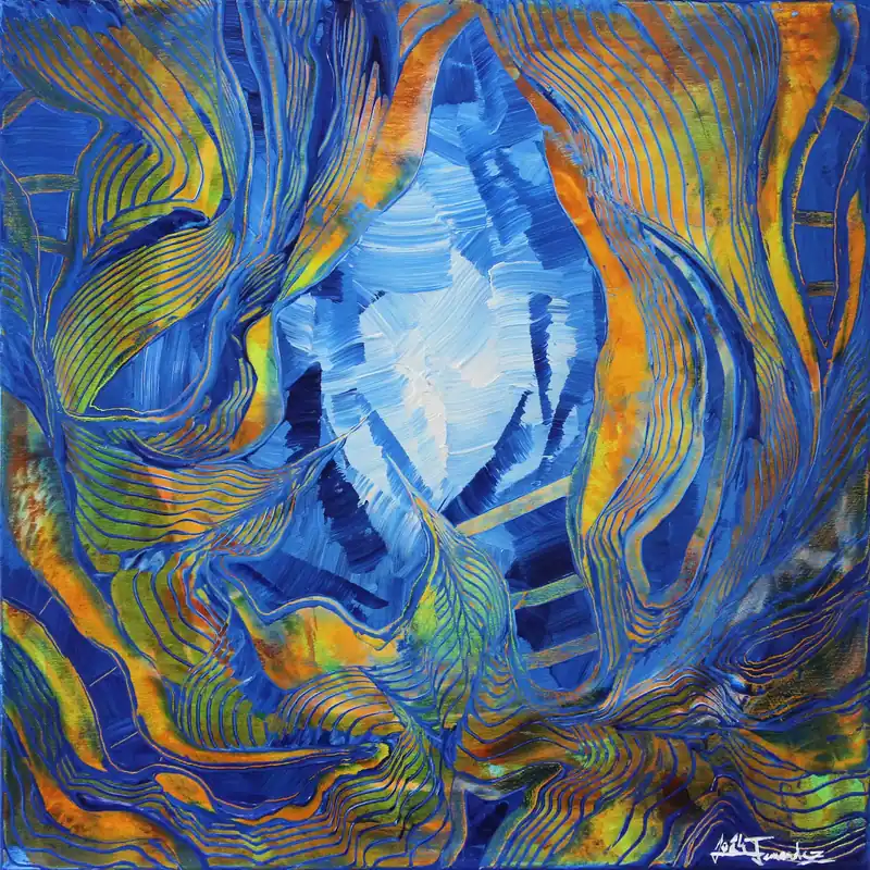 Unikat: "Inner Space III", Originalgemälde, J. Fernandez, Acrylbilder Kostenloser Versand
