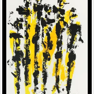 I. Schmidt: "Stadtmenschen XIV", zeitgenössische Grafik/Malerei (ohne Rahmen), Original/Unikat Top-Preis