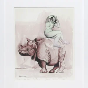 Angebot S. Petrunov: "Rhino with a nude", limitierter Fineartprint auf Papier
