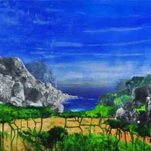 Schneller Versand Moderne Malerei, A.Garbe: "NAH & FERN (Valle della Luna/Sardinien)", Originalgemälde (Unikat)