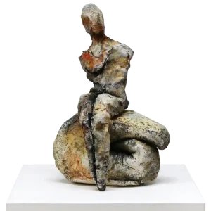I. Schmidt: "Wartende I", zeitgenössische Skulptur, Original/Unikat Gratis Versand