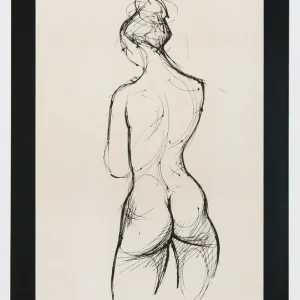 Camille Hilaire: "Femme nue de dos", handsignierte Farblithografie Nur Für Kurze Zeit