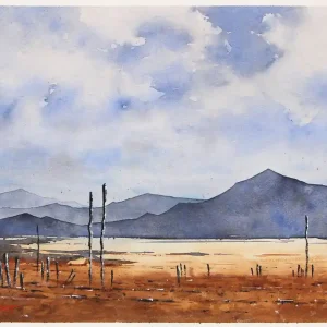 Aquarellmalerei: "Weit", Original/Unikat, F. Bär Top-Seller