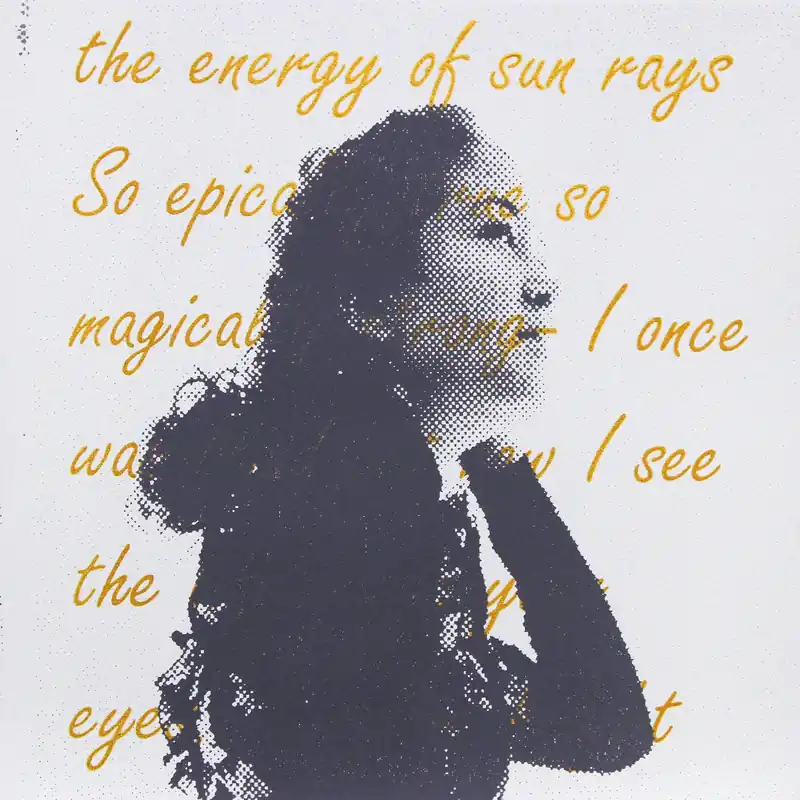Siebdruck: "Poem Painting (The Energy)", serielles Unikat (ohne Rahmen), G. Steidinger Kracherpreis