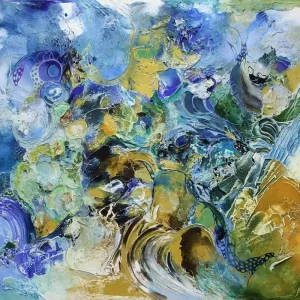 Expressversand B. Ossowski: "Champagne Lagune", Edition, signierter Kunstdruck, Nr. 1/150