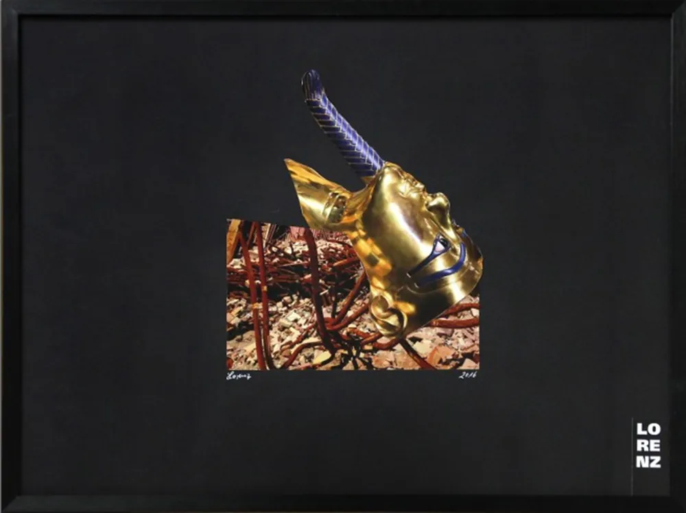 Surrealistische Collage, F. Lorenz: "o.T. aus Zyklus Ägypten (8)" Online Kaufen