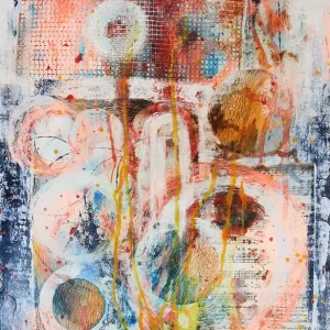 Sale Abstrakte Malerei von Ewa Martens: "Eine Runde Sache", Original/Unikat