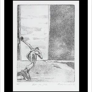 Knallerangebot K. Blechschmidt: "Gegen die Zeit", originale Grafik/limitierte Auflage, Radierung (ohne Rahmen)