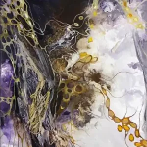 Zeitgenössische Kunst, B. Ossowski: "Kristall-Juwel", Originalgemälde (Unikat) Solange Der Vorrat Reicht