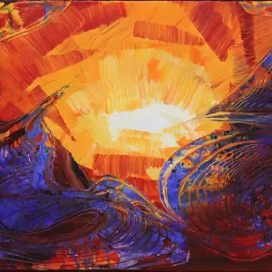 Begrenztes Angebot Unikat: "Zeitdehnung II", Originalgemälde, J. Fernandez, Acrylbilder