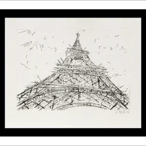Abverkauf Grafik/Radierung: "Eiffelturm Radierung / 4", Original/Unikat (ohne Rahmen), V. Heil