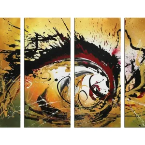 Abstrakte Originalkunst : "Global Impact I", G. Hung, Unikat Günstig
