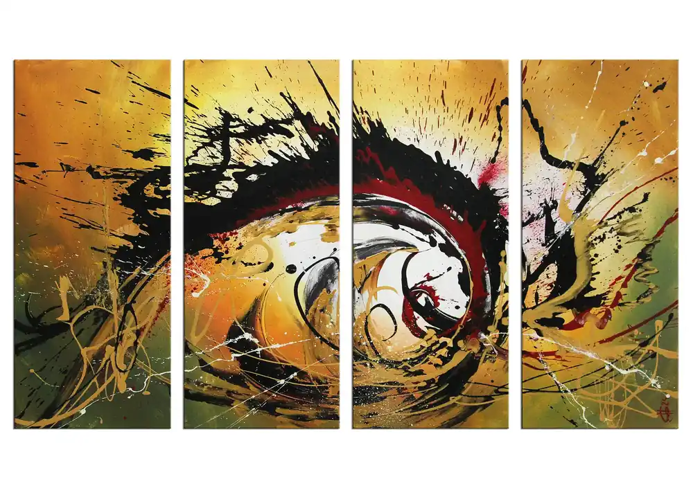 Abstrakte Originalkunst : "Global Impact I", G. Hung, Unikat Günstig