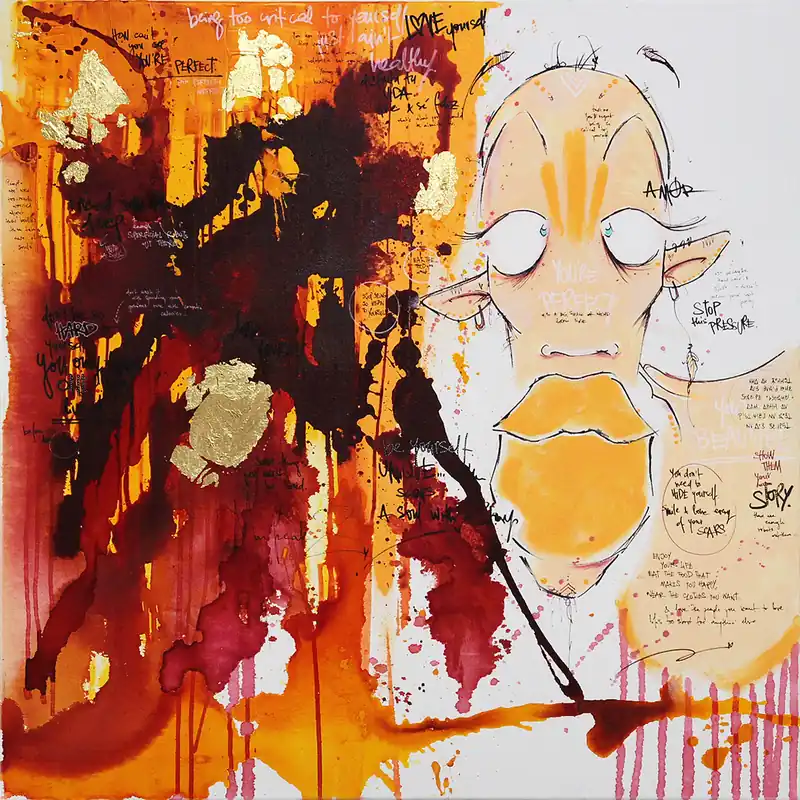 Top-Preis Acrylbild von Dana Kathy: "Canela Candelabra", Original/Unikat, Streetart
