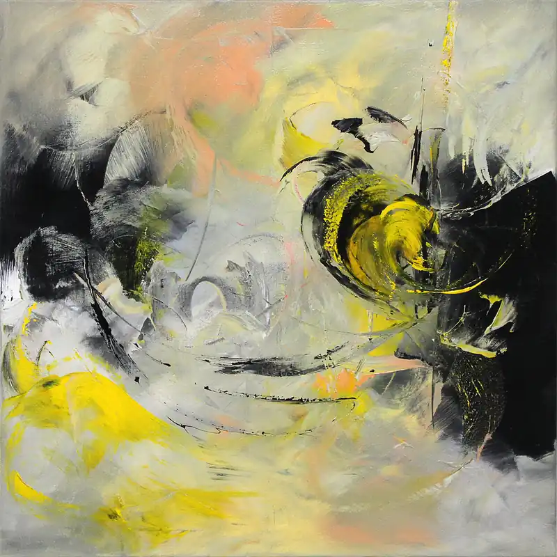 Markenprodukt C. Middendorf: "Sonnenstrahlen III", abstraktes Originalgemälde (Unikat)