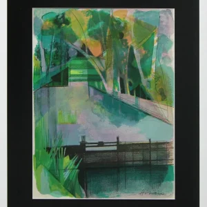 Markenprodukt Camille Hilaire: "Reflets sur le Lauter", handsignierte Farblithografie