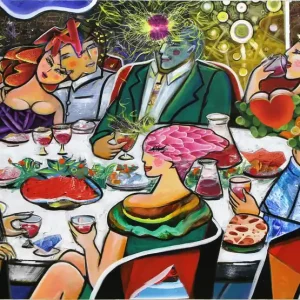 Unikat, modernes Gemälde, K. Namazi: "Drinking with Friends XXL", Original Letzte Chance