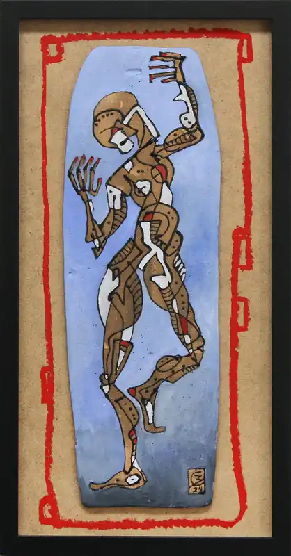 Rabatt C. Blechschmidt: "Warum nicht!", Original/Unikat, zeitgenössisches Acrylgemälde