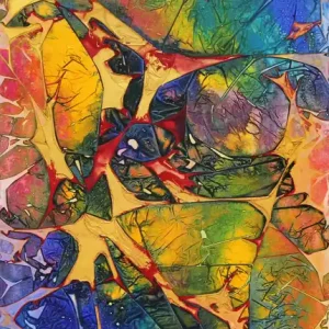Originalgemälde: "Ancient Mystery I", G. Hung, Unikat Garantierte Lieferung