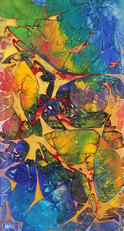 Originalgemälde: "Ancient Mystery I", G. Hung, Unikat Garantierte Lieferung