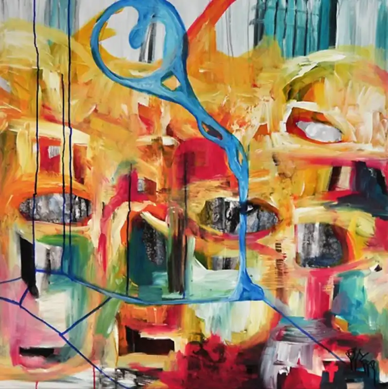 Acrylgemälde, E.v.d.Meer: "VOYAGE", Originalgemälde (Unikat) Preisreduziert