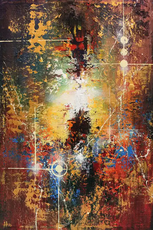Highlight G. Hung: Galaxien im Fokus I, Originalgemälde (Unikat)