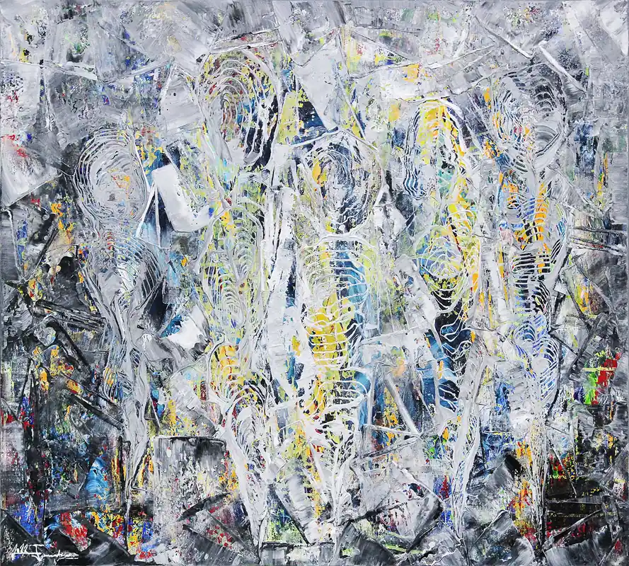 J. Fernandez: "Familienangelegenheiten I", Originalgemälde (Unikat), Acrylbilder Sofort Bestellen