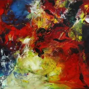 Sofort Bestellen Abstrakte Acrylmalerei, C. Middendorf: "Kraftmagnet IV", Originalgemälde (Unikat) (A)