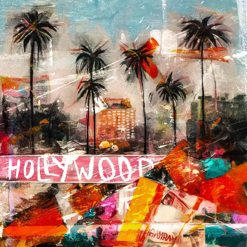 Kunstdruck, signiert: "Hollywood", Holger Mühlbauer-Gardemin, Edition, Nr. 1/150 Garantierte Lieferung