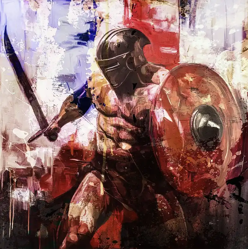Moderne Kunst: "Warrior", H. Mühlbauer-Gardemin, Original/Unikat Knallerangebot