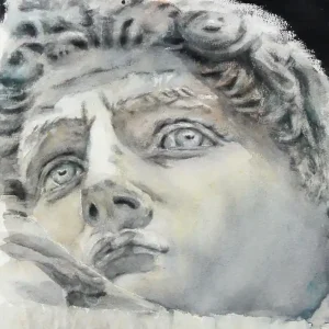 Aquarellmalerei: "David", Original/Unikat (ohne Rahmen), V. Heil Direktkauf