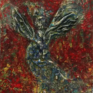 Unikat: "Flugversuch I", Originalgemälde, J. Fernandez, Acrylbilder Knallerangebot