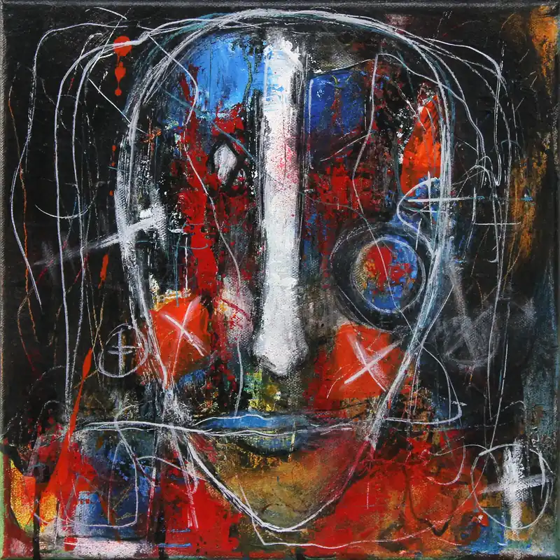 Sonderangebot I. Schmidt: "Die Welt mit meinen Augen", expressives Originalgemälde (Unikat)