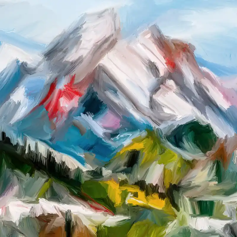 Meistverkauft Kunstdruck, signiert: "Berge", Holger Mühlbauer-Gardemin, Edition, Nr. 2/150
