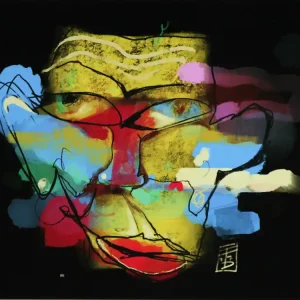 D. Hille: "Dark Modus", digitale Grafik, Unikat/Original, HD-Metal-Print (A) Schneller Versand