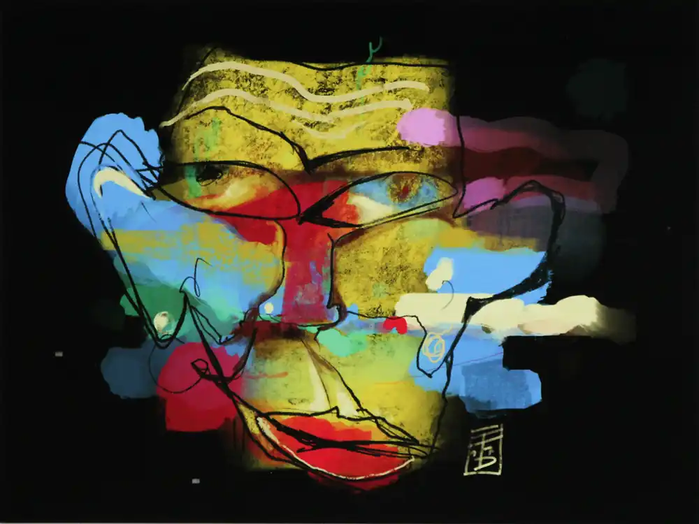 D. Hille: "Dark Modus", digitale Grafik, Unikat/Original, HD-Metal-Print (A) Schneller Versand