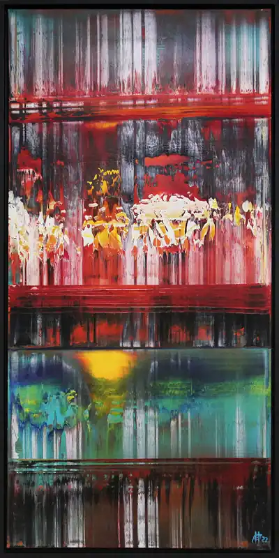 G. Hung: "Central Park I", gerahmtes Originalgemälde (Unikat) Finale Aktion