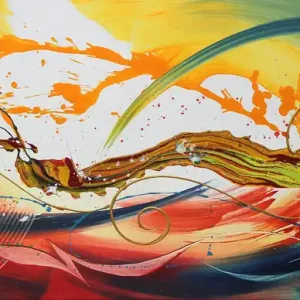 Originalgemälde: "Wild Karma IV", G. Hung, Unikat Mega-Angebot
