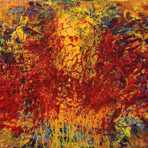 Originalgemälde: "Phoenix III", (Unikat), J. Fernandez Geprüft