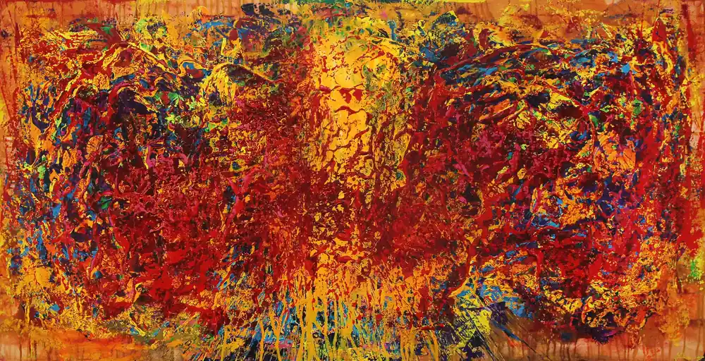Originalgemälde: "Phoenix III", (Unikat), J. Fernandez Geprüft