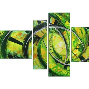 Bestpreis Mehrteilige Acrylbilder: "Light & Shadow I", R. König, Originalgemälde (Unikat)