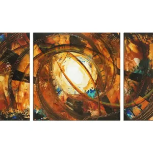 Abverkauf Mehrteilige Acrylbilder: "Lichter Schwung IX", R. König, Originalgemälde (Unikat)