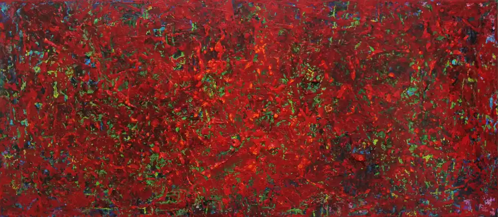 Unikat: "Piensa grande: El Despertar Rojo I", Originalgemälde, J. Fernandez, Acrylbilder Highlight