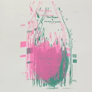 Siebdruck: "Dom Perignon Painting (Pink & Mint)", serielles Unikat (ohne Rahmen), G. Steidinger Aktuell
