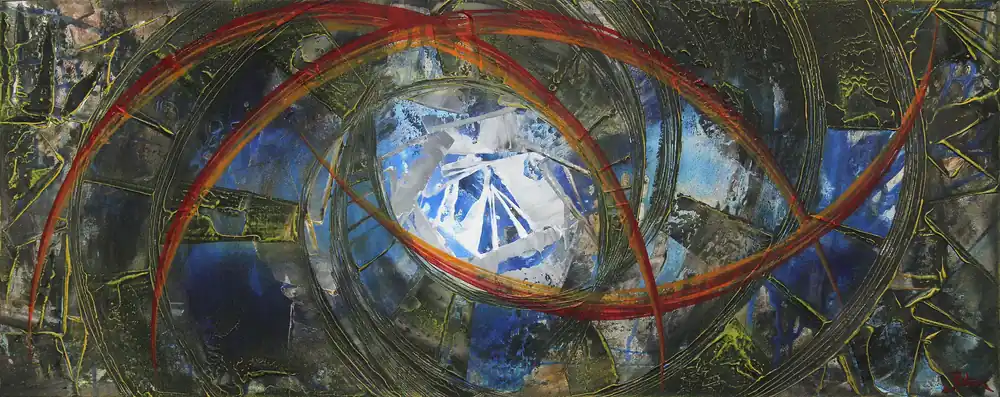 Abstraktes Originalgemälde: "Wilde Wasser III", R. König, Unikat Top-Angebot